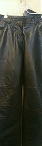 Michael Kors leather pants straight black